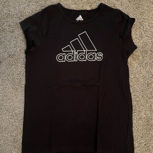 Adidas Kids Black Tee with Logo
